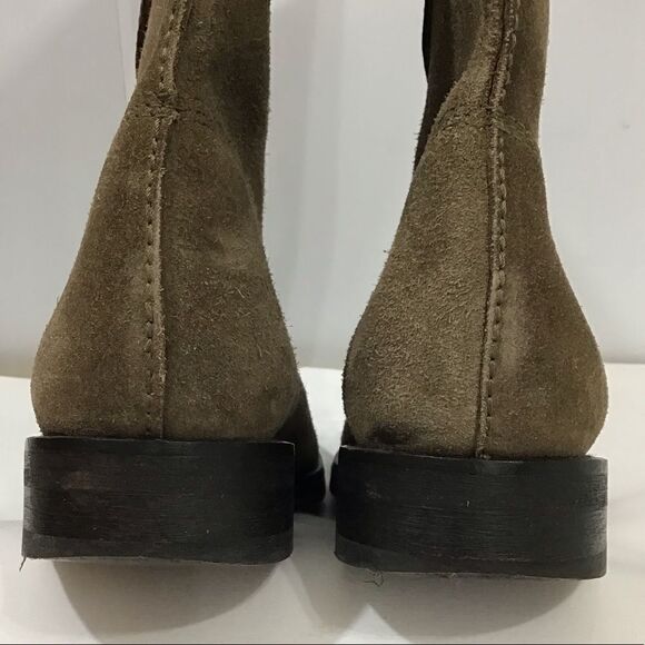 Pedro Garcia Brown Knee High Riding Boots Suede & Leather Cutout Buckled Size 41 - Picture 6 of 16